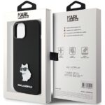 Karl Lagerfeld KLHCP15MSMHCNPK iPhone 15 Plus / 14 Plus 6.7" black Silicone Choupette Metal Pi - imagine 8
