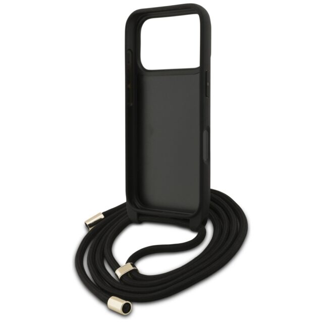 Case Guess 4G Big Logo Cord Stap         Crossbody for iPhone 17 Pro Max black - imagine 6