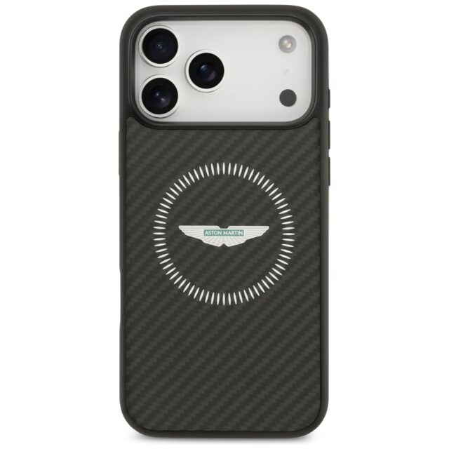 Case Aston Martin HC Kevlar Counter      Design MagSafe for iPhone 17 Pro Max black - imagine 3
