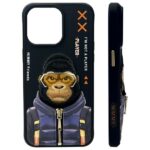 Nimmy case iPhone 15 Pro 6.1" black Cool&Cute 2.0 Monkey - imagine 2