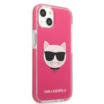 Karl Lagerfeld KLHCP13MTPECPI iPhone 13/ 14 / 15 6,1" hardcase fuschia Choupette Head - imagine 4