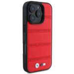 BMW BMHMP16L23PUSPR iPhone 16 Pro 6.3" red hardcase M Perforated And Stitched Line MagSafe - imagine 4