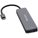 Adapter Hub Verbatim HDMI/USB-C 3.2/USB-C/2xUSB-A 3.2/SD/microSD aluminum 32158 - imagine 3