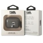 Karl Lagerfeld KLAPHNKCTGK Airpods Pro cover black Glitter Karl&Choupette - imagine 3