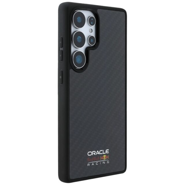 Red Bull Real Carbon Fiber Shiny Logo MagSafe Case for Samsung Galaxy S25 Ultra Black - imagine 4