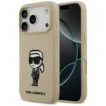 Case Karl Lagerfeld Silicone Karl Sketch & Logo MagSafe for iPhone 17 Pro brown