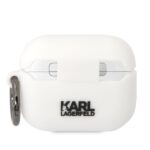 Karl Lagerfeld KLAPRUNIKH AirPods Procover white Silicone Karl Head 3D - imagine 2