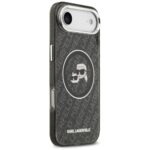Case Karl Lagerfeld IML Glitter Karl &   Choupette Heads Logo MagSafe for iPhone Air black - imagine 4