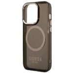 Guess GUHMP14LHTCMK iPhone 14 Pro 6,1" black hard case Gold Outline Translucent MagSafe - imagine 6