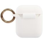 Guess GUACA2LSTLWH AirPods cover white Silicone Triangle Logo - imagine 3