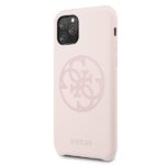 Guess GUHCN58LS4GLP iPhone 11 Pro light pink hard case Silicone 4G Tone On Tone - imagine 2