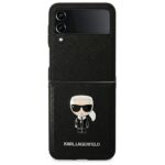 Karl Lagerfeld KLHCZF4IKMSBK F721Z Flip 4 black book Saffiano Ikonik Metal