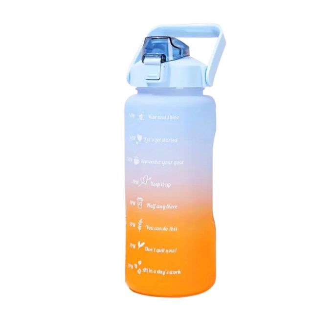 Extralink | Motivational Bottle | Water Bottle, 2000ml, Blue-Orange, BUT-993 - imagine 3