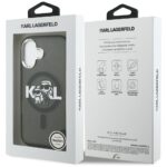 Karl Lagerfeld IML Glitter Karl & Choupette Sketch Logo MagSafe Case for iPhone 17 Black - imagine 8