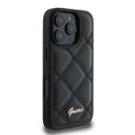 Guess GUHCP16XPSQSQSK iPhone 16 Pro Max 6.9" black hardcase Quilted Metal Logo - imagine 4