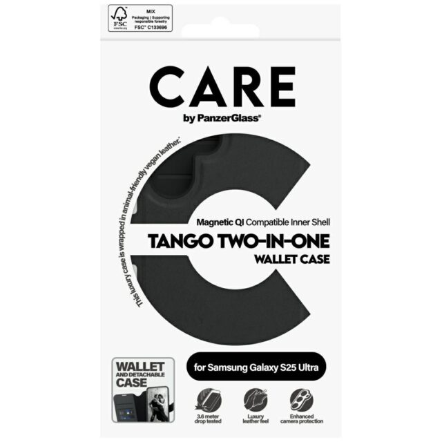 CARE by PanzerGlass Feature Tango 2in1 Wallet Case for Samsung Galaxy S25 Ultra Black - imagine 5
