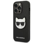 Karl Lagerfeld KLHCP14LSAPCHK iPhone 14 Pro 6,1" hardcase black Saffiano Choupette Head Patch - imagine 2