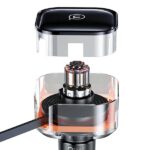 USAMS Car charger with retractable cable 1xUSB-C+1x Lightning C41 PD 30W Fast Charge black/black CC2 - imagine 5