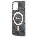 Guess Set GUBPP12MH4EACSK Case+ Charger iPhone 12/12 Pro /black hard case 4G Print MagSafe - imagine 6