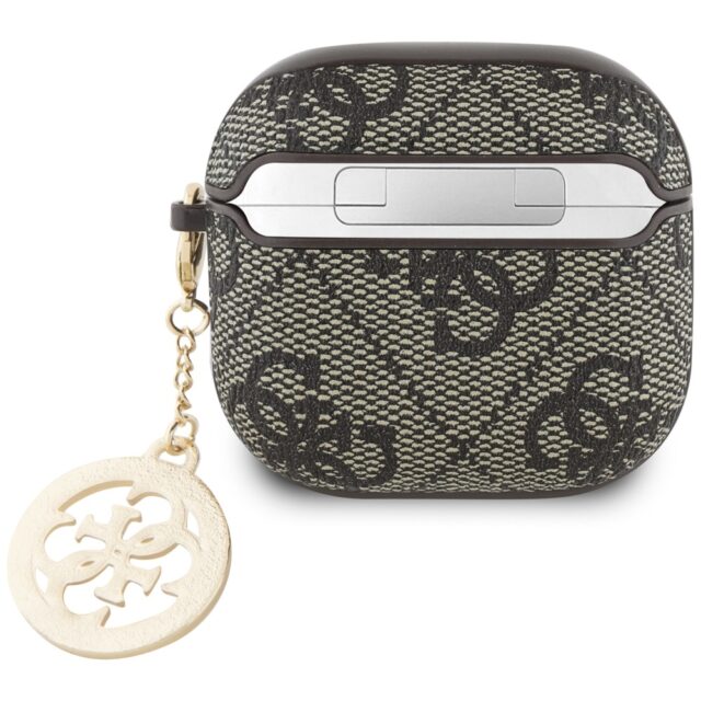 Case Guess 4G Strass Charm for AirPods 4 brown - imagine 2