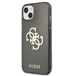 Guess GUHCP13SPCUGL4GBK iPhone 13 mini 5,4" black hard case Glitter 4G Big Logo - imagine 2