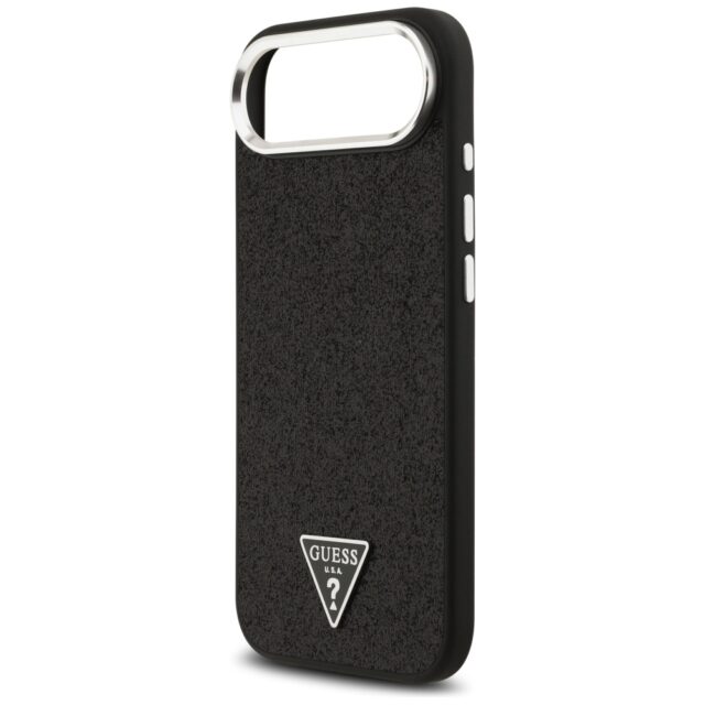 Case Guess Glitter Triangle Logo MagSafe for iPhone Air black - imagine 6