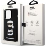 Karl Lagerfeld KLHCP15LSDHKCNK iPhone 15 Pro 6.1" black Silicone Karl&Choupette Head - imagine 8