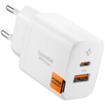 Ładowarka sieciowa Spigen Essential       EE202EU 20W USB-C/USB-A biały