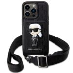 Karl Lagerfeld KLHCP14XCSAKHPKK iPhone 14 Pro Max 6.7" hardcase black Crossbody Saffiano Monog - imagine 2