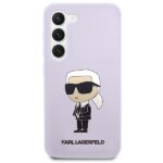 Karl Lagerfeld KLHCS23SSNIKBCU S23 S911 hardcase purple Silicone Ikonik - imagine 3