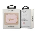 Guess GUAPSSSI AirPods Pro cover pink Silicone Vintage Script - imagine 3