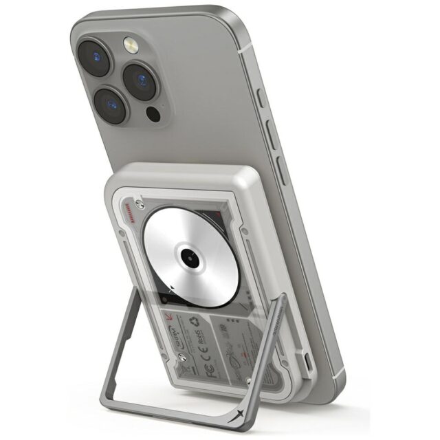 Powerbank Skinarma Nexus Nova Magnetic   Kick-Stand 5000mAh 20W PD USB-C MagSafe grey - imagine 3