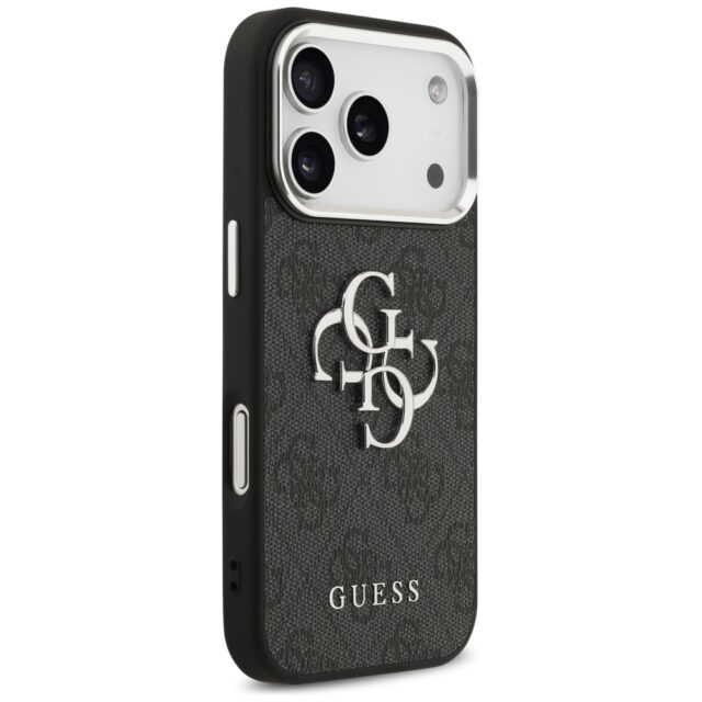 Case Guess 4G Big 4G Classic Logo for iPhone 17 Pro Max black silver - imagine 4