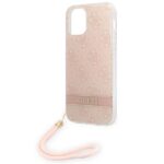 Guess GUOHCP12MH4STP iPhone 12/12 Pro pink hardcase 4G Print Strap - imagine 6