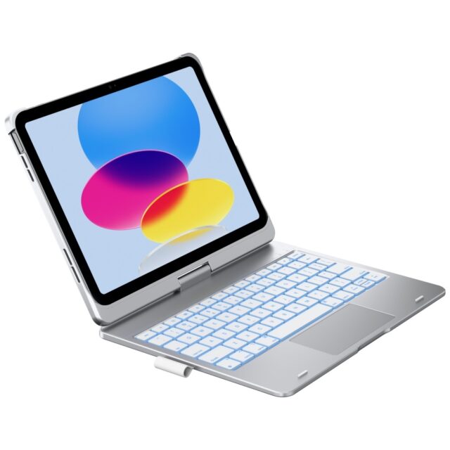 Case Flexbook Touch Typecase with keyboard for iPad 11" (A16) 2025 / iPad 10.9" 2022 silver - imagine 7