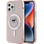 Karl Lagerfeld KLHMP12MHFCCNOP iPhone 12/12 Pro 6.1" pink hardcase IML Choupette MagSafe