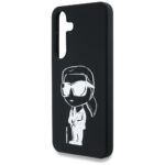 Case Karl Lagerfeld Silicone Graffiti Ikonik Printed Logo MagSafe for Samsung Galaxy S25 black - imagine 6