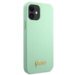 Guess GUHCP12SLSLMGGN iPhone 12 mini 5,4" green hardcase Metal Logo Script - imagine 4