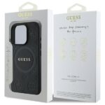 Guess GUHMP16XPSAPSMEK iPhone 16 Pro Max 6.9" black hardcase Saffiano Peony Classic Logo MagSa - imagine 8