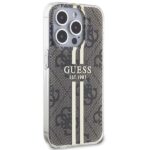 Guess GUHCP15LH4PSEGW iPhone 15 Pro 6.1" brown hardcase IML 4G Gold Stripe - imagine 4