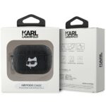 Karl Lagerfeld KLAP2PGCHPK AirPods Pro2 (2022/2023) cover black Monogram Choupette Head - imagine 4