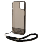 Guess GUHCP14SHGCOHK iPhone 14 / 15 / 13 6.1" black hardcase Translucent Pearl Strap - imagine 6