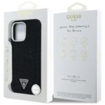 Case Guess Denim Triangle Logo MagSafe for iPhone 16 Pro black - imagine 8