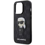 Karl Lagerfeld KLHCP14XSAKHPKK iPhone 14 Pro Max 6.7" black Saffiano Monogram Ikonik - imagine 6