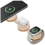 Wireless charger Energea Alumag Trio 3-in-1 Qi2 15W orange - imagine 2