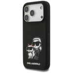 Case Karl Lagerfeld Silicone K&C Sketch  & Logo MagSafe for iPhone 17 Pro black - imagine 2