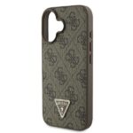 Guess GUHCP16SP4TDPW iPhone 16 6.1" brown hardcase Leather 4G Triangle Strass MagSafe - imagine 6