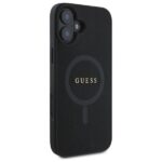 Guess GUHMP16SPSAHMCK iPhone 16 6.1" black hardcase Saffiano Classic Logo MagSafe - imagine 4