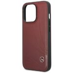 Mercedes MEHCP14L8ROLR iPhone 14 Pro 6.1" Red Hardcase Leather Wave Pattern - imagine 6