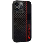 Audi Carbon Fiber Stripe iPhone 13 Pro Max 6.7" black hardcase AUS-TPUPCIP13PM-R8/D1-BK - imagine 2